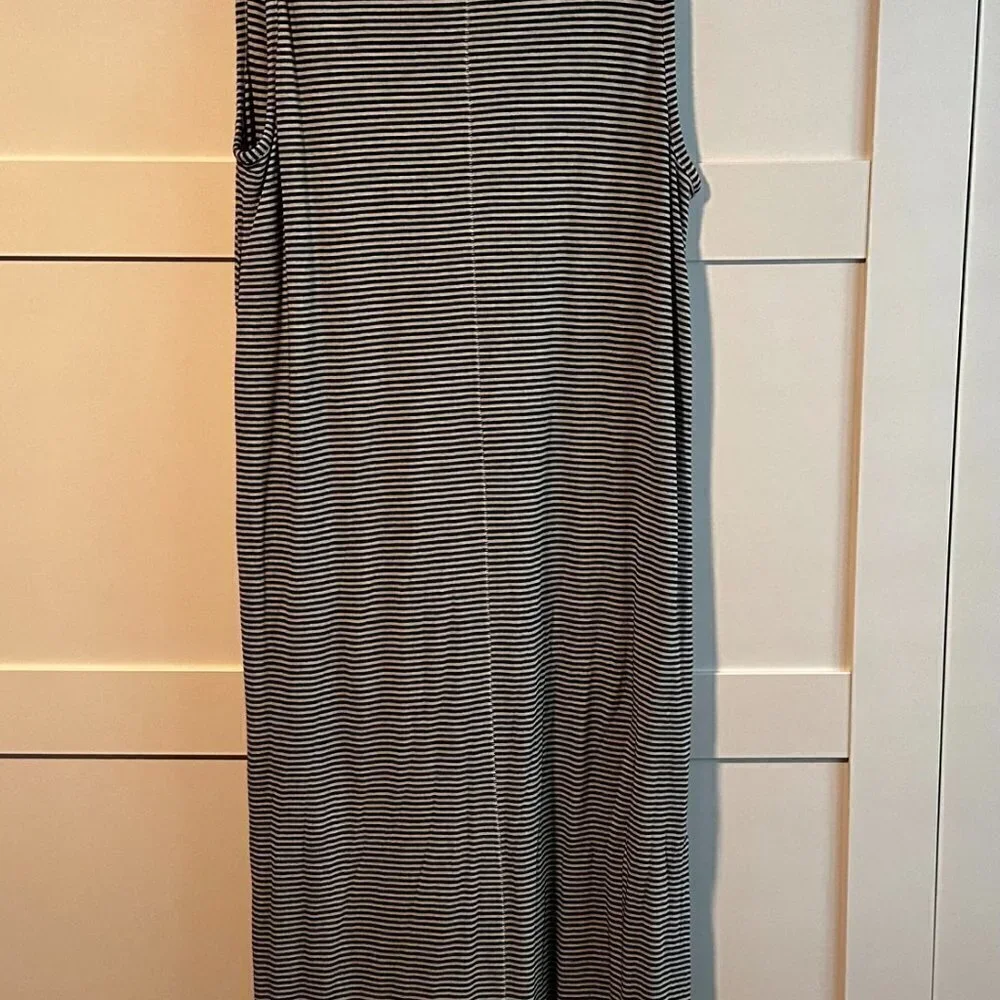 Rag & Bone Michal Stripe Muscle Tank Midi Dress- Size Large - Picture 5 of 5